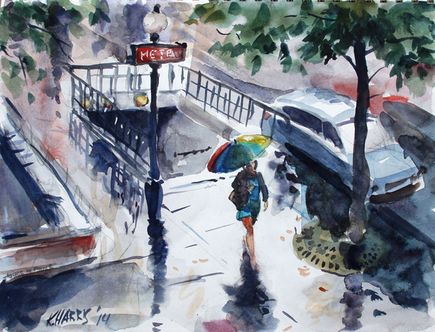 France Watercolor Paris